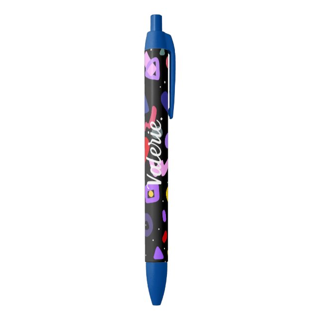 Trendy 80er Pattern Blue Ink Pen Kugelschreiber (Unterseite (Vertikal))