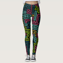 Trendy 80er Pattern Leggings