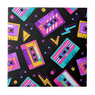 Trendy 80er Retro Cassette Pattern Fliese