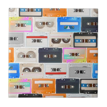 Trendy 80er Retro Cassette Pattern