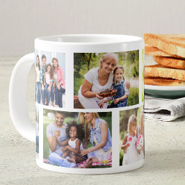Trendy 8 Picture Masonry Grid Weißes Foto Jumbo-Tasse