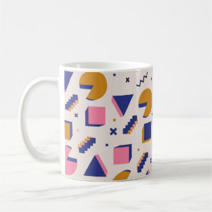 Trendy 90er Memphis geometrisches nahtloses Muster Kaffeetasse