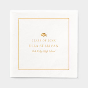 Trendy Abschluss Foil Napkins Klassik Moderne Servietten Mit Folie