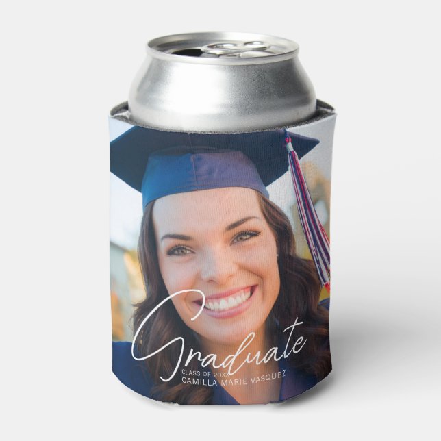 Trendy Abschluss Senior Foto Keepake Party Dosenkühler (Kanne Vorderseite)
