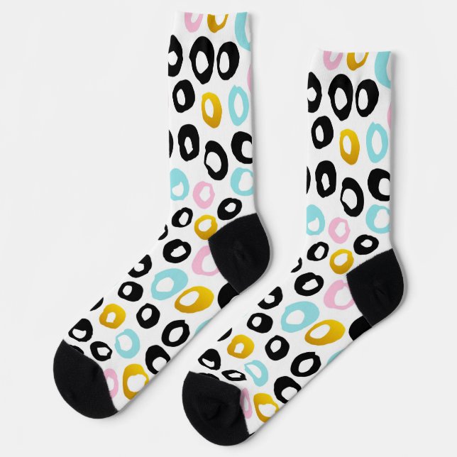 Trendy Abstract Dots Pattern Socken (Linkes Detail)