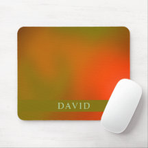 Trendy Abstrakt Green und Orange Mouse Mat