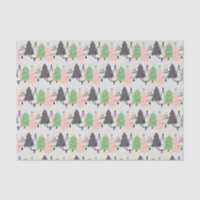 Trendy Abstrakt Modern Christmas Trees Pattern