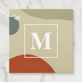 Trendy Abstrakt Monogram Homemade Business Rustika Geschenkanhänger