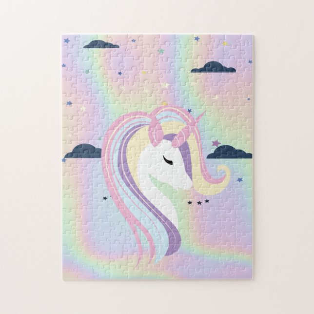 Trendy Abstrakt Ombre Unicorn Stars (Vertikal)