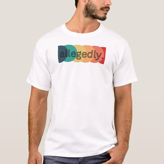 Trendy Abstrakt Print T-Shirt, T-Shirt (Vorderseite)