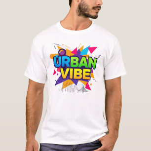 Trendy Abstrakt Typografy T-Shirt Stadtstil