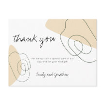 Trendy Abstrakte Formen Script Wedding Vielen Dank