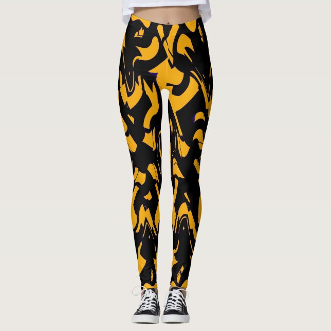 Trendy abstrakte Leggings "Ratti_Creative_Arts" (Vorderseite)