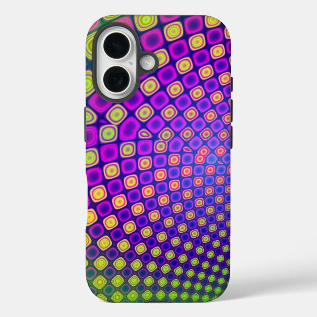 Trendy abstrakte Muster iPhone Gehäuse 16 Hülle (Rückseite)