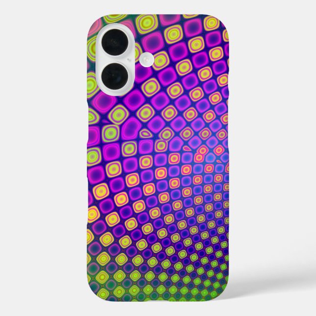 Trendy abstrakte Muster iPhone Gehäuse 16 Hülle (Rückseite)
