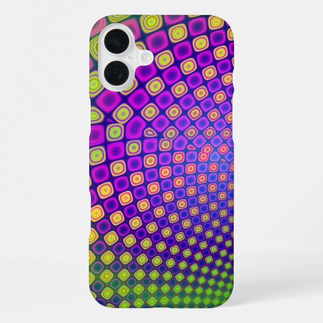 Trendy abstrakte Muster iPhone Gehäuse 16 Plus Hülle (Rückseite)
