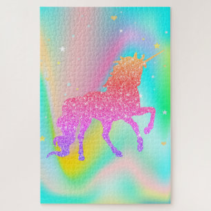 Trendy Abstrakte Stars Glitzer Unicorn