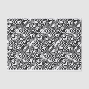 Trendy abstraktes Wirbels-Schwarzweiss-Muster Seidenpapier