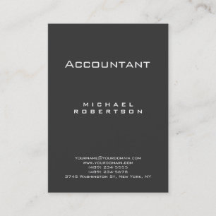 Trendy Accountant Gray Chubby Business Card Visitenkarte