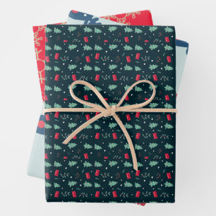 Trendy and Festivals Weihnachten Geschenkpapier Set