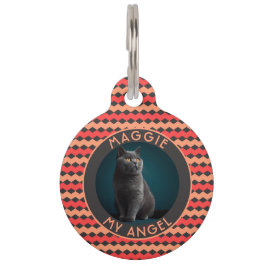 Trendy Animal Lover Gift Abstract Chevron Haustiermarke