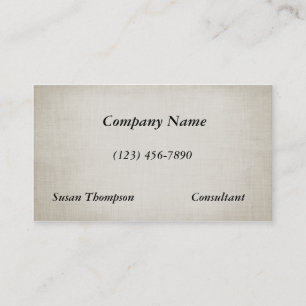 Trendy Antique White Linen Textur Visitenkarte