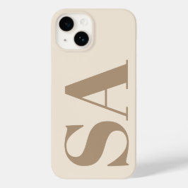 trendy Antique White with Monogram Case-Mate Case-Mate iPhone 14 Hülle