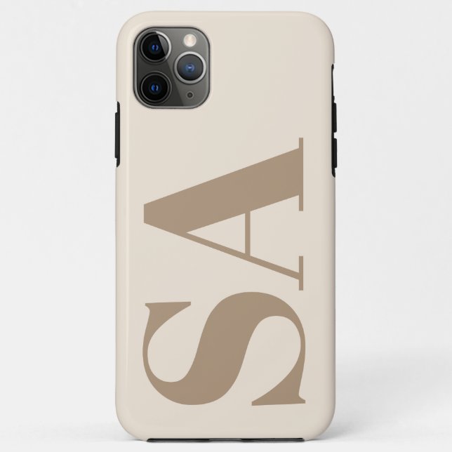 trendy Antique White with Monogram Case-Mate iPhone Hülle (Rückseite)
