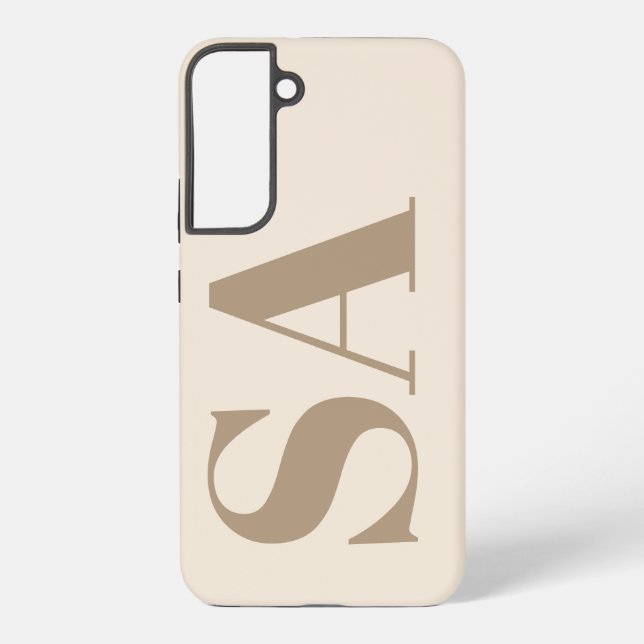 trendy Antique White with Monogram Case-Mate Samsung Galaxy Hülle (Rückseite)