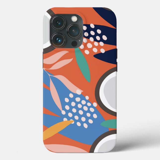 Trendy Apricot Green Blue Blush Coconut Tough Case (Rückseite)