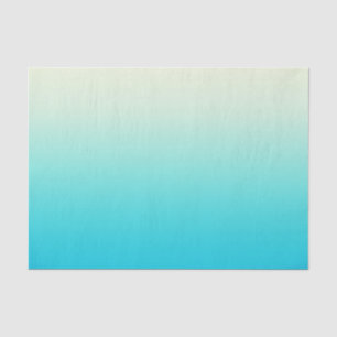 Trendy Aqua aquamarin zu Vintager weißer Ombre Seidenpapier