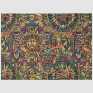 Trendy Aqua "Vibrant Historisches Emblem" Tissue P Seidenpapier