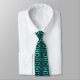 Trendy Aquamarin & Black Op Art Geometric Muster Krawatte (Gebunden)