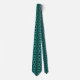 Trendy Aquamarin & Black Op Art Geometric Muster Krawatte (Vorderseite)