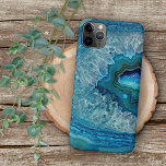 Trendy Aquamarin Blue Aqua Türkis Geode Rock Muste iPhone 11Pro Max Hülle<br><div class="desc">Dieses Case-Mate iPhone Gehäuse zeichnet sich durch ein atemberaubendes geode Gesteinsmuster in den Farbtönen aquamarin, blau, aqua und türkis aus. Geoden sind kugelförmige oder längliche Felsen mit hohlen Hohlhöhlen, die mit Kristallen und Mineralien gefüllt sind. Sie werden durch vulkanische oder sedimentäre Aktivitäten gebildet und sind für ihre Schönheit und Seltenheit...</div>