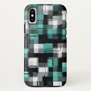 Trendy Aquamarin Green Blue Schwarz-weiß Abstrakt  Case-Mate iPhone Hülle