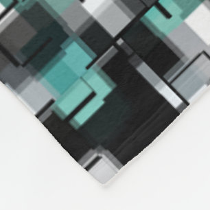 Trendy Aquamarin Green Schwarz-weiß Cool Fleece Bl
