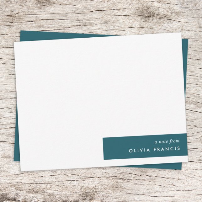 Trendy Aquamarin Modern Minimalistisch stilvoll Mitteilungskarte (Von Creator hochgeladen)