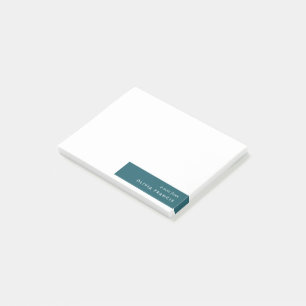 Trendy Aquamarin Modern Minimalistisch stilvoll Post-it Klebezettel