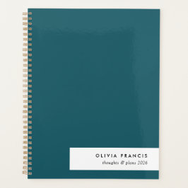 Trendy Aquamarin Modern Minimalistisch Stylish 202 Planer