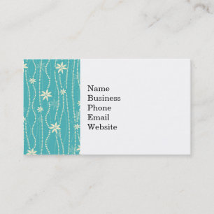 Trendy aquamarines Sommer-Blumen-Muster Visitenkarte