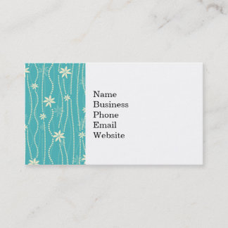 Trendy aquamarines Sommer-Blumen-Muster Visitenkarte