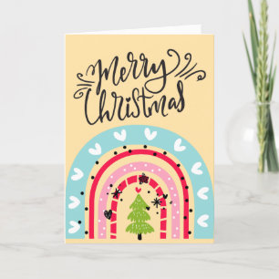 Trendy Arch mit Green Christmas Watercolor Design Feiertagskarte