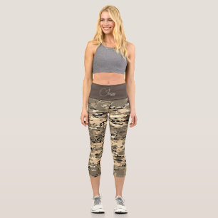 Trendy Army Fatigue Camouflage Personalisiert Capri Leggings
