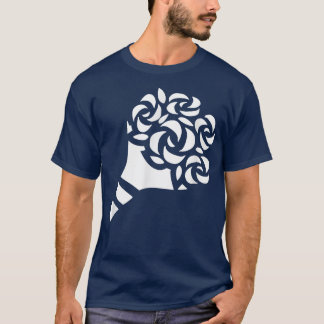 Trendy Ästhetik Wedding Bride Bouquet Rose Flown T-Shirt