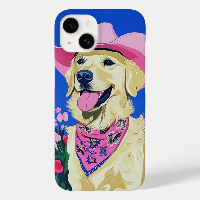 Trendy Ästhetische Niedlich Preppy Dog Case-Mate iPhone 14 Hülle (Rückseite)