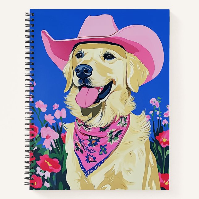 Trendy Ästhetische Niedlich Preppy Dog Notizbuch (Vorderseite)