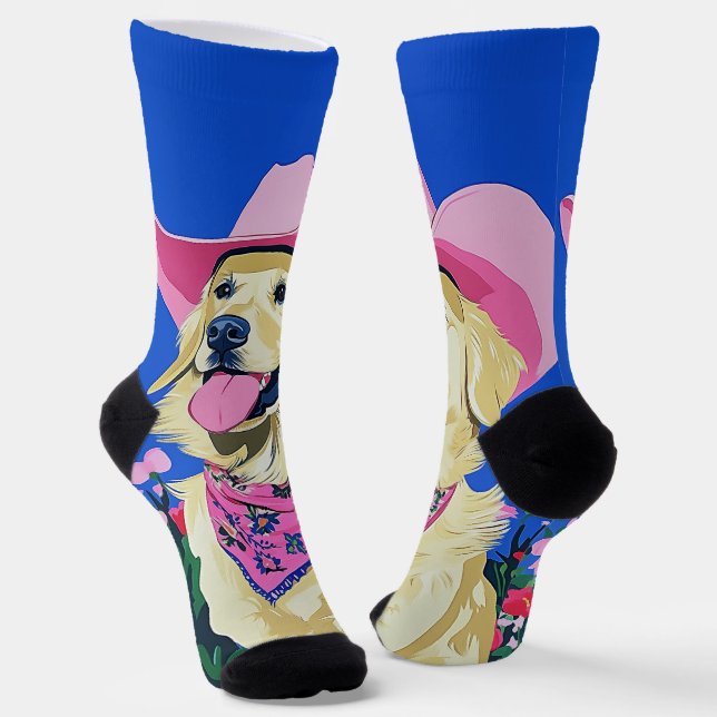 Trendy Ästhetische Niedlich Preppy Dog Socken (Gewinkelt)