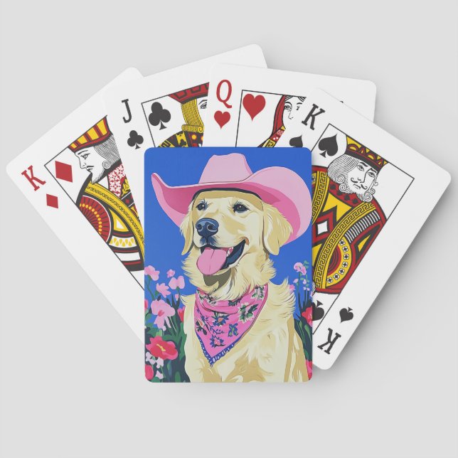 Trendy Ästhetische Niedlich Preppy Dog Spielkarten (Rückseite)