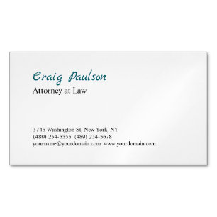 Trendy Attorney at Law Unique Special Magnetische Visitenkarte